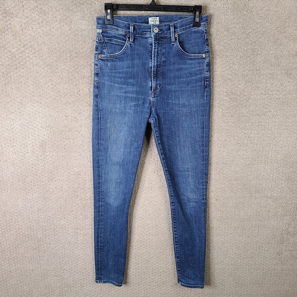 Citizens Of Humanity Jeans Women 29 Blue Chrissy Uber High Rise Skinny Dark Wash - Picture 1 of 14